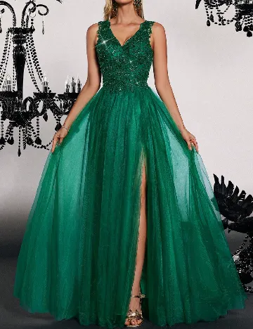 Rochie lunga SHEIN, verde Verde