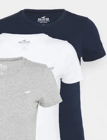 Set Tricouri 3 bucati Hollister, mix culori Mix culori
