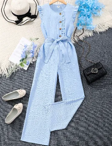 Salopeta Shein Kids, albastru Albastru