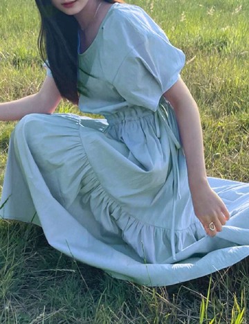 Rochie lunga Dazy, albastru