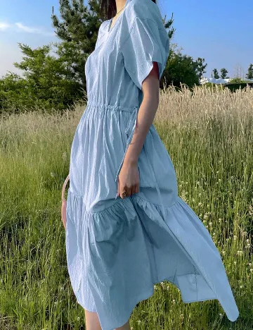 Rochie lunga Dazy, albastru Albastru