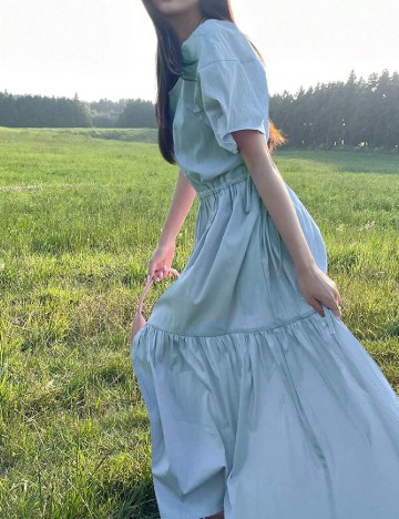 Rochie lunga Dazy, albastru