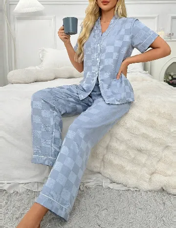 Pijama SHEIN, albastru Albastru