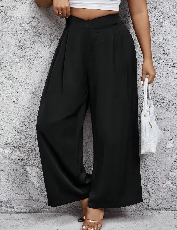 Pantaloni SHEIN CURVE, negru Negru