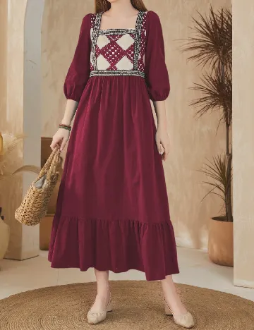 Rochie lunga SHEIN, rosu Rosu