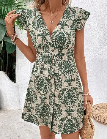 Rochie scurta SHEIN, verde Verde