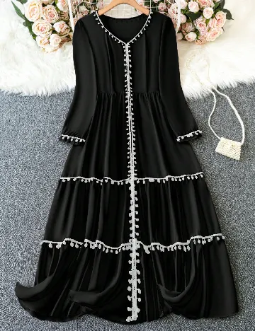 Rochie lunga SHEIN CURVE, negru Negru