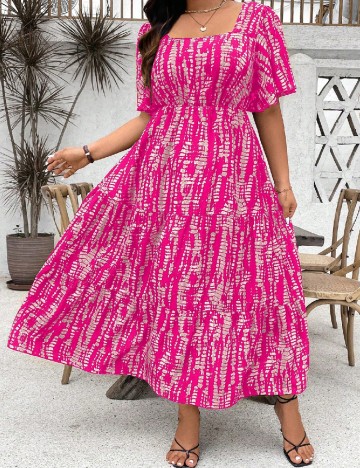 Rochie lunga SHEIN CURVE, roz