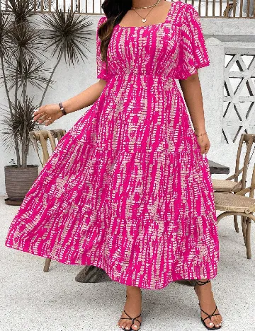 Rochie lunga SHEIN CURVE, roz Roz