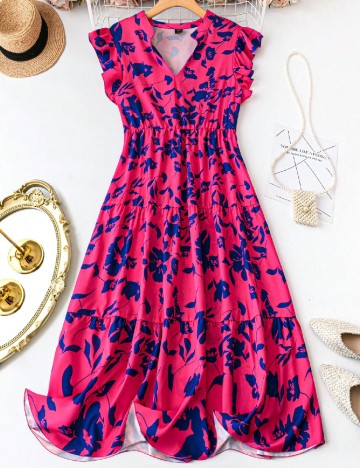 Rochie medie SHEIN CURVE, roz