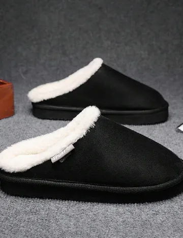 Papuci de Casa SHEIN, negru Negru