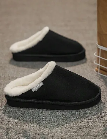 Papuci de Casa SHEIN, negru Negru
