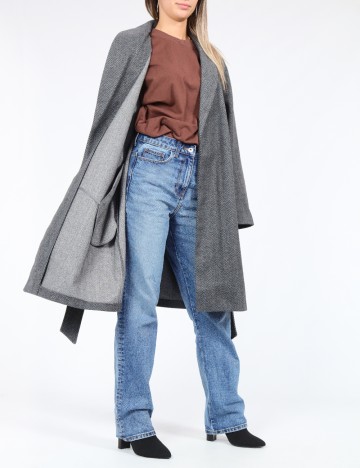 Palton Vero Moda, gri inchis