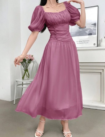 Rochie medie SHEIN, roz pudra