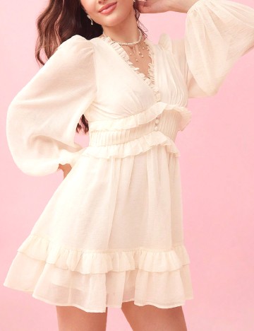 Rochie scurta SHEIN, ecru