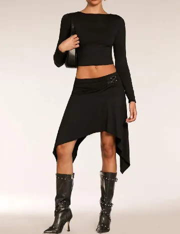 Top SHEIN, negru Negru