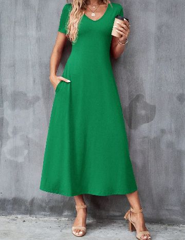 Rochie lunga SHEIN, verde