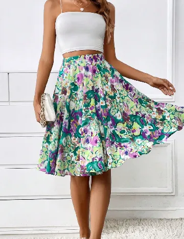 Fusta SHEIN, floral print Floral print