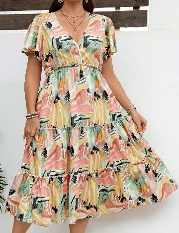 Rochie medie SHEIN CURVE, mix culori