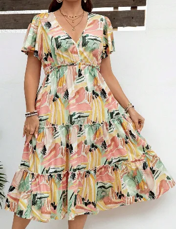 Rochie medie SHEIN CURVE, mix culori Mix culori