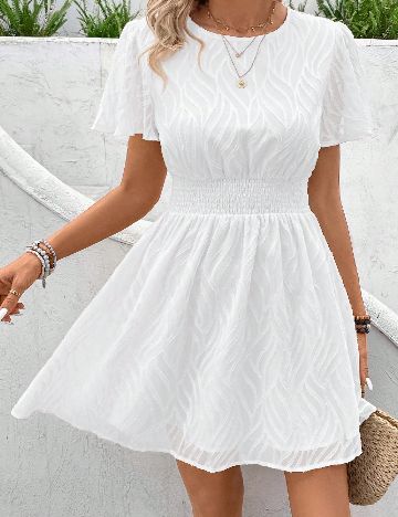 Rochie scurta SHEIN, alb