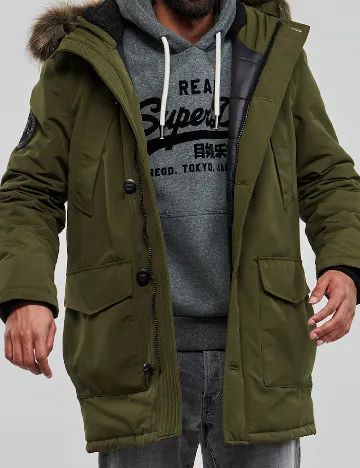 Geaca Super Dry, verde Verde