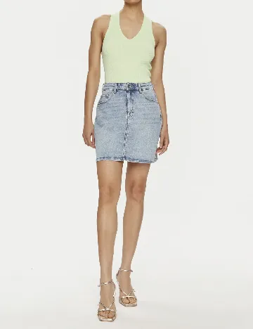 Fusta Vero Moda, albastru Albastru