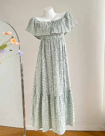 Rochie lunga SHEIN, verde Verde