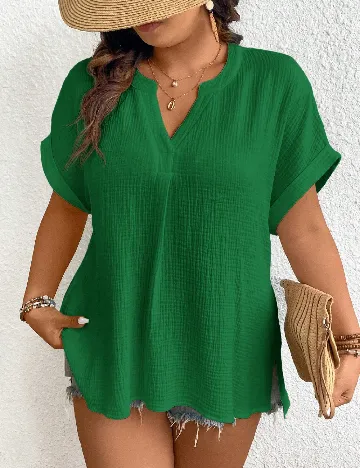 Tricou SHEIN CURVE, verde Verde