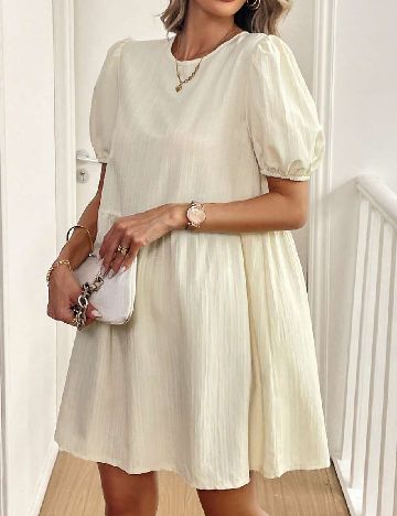 Rochie scurta SHEIN, crem