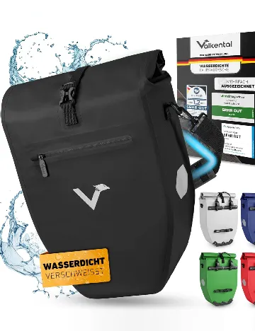 Geanta impermeabila pentru bicicleta Valkental, negru Negru
