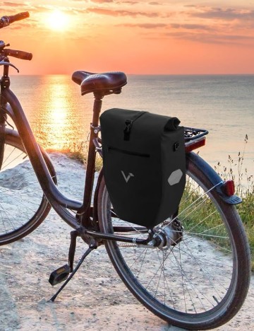 Geanta impermeabila pentru bicicleta Valkental, negru