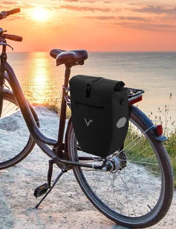 Geanta impermeabila pentru bicicleta Valkental, negru Negru