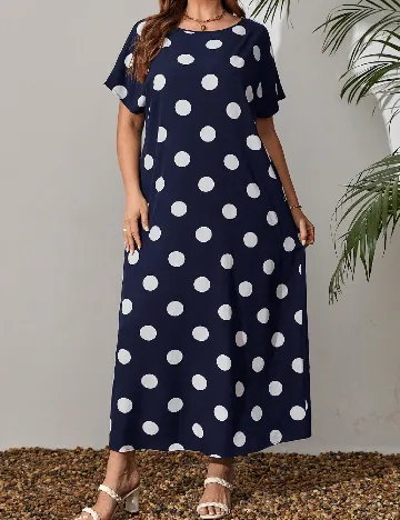 Rochie medie Emery Rose Curve, bleumarin Albastru