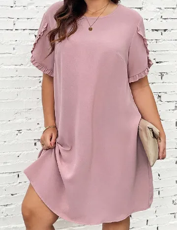 Rochie scurta Emery Rose Curve, roz Roz