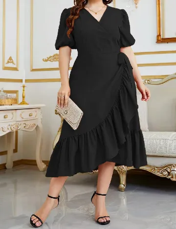 Rochie medie SHEIN CURVE, negru Negru