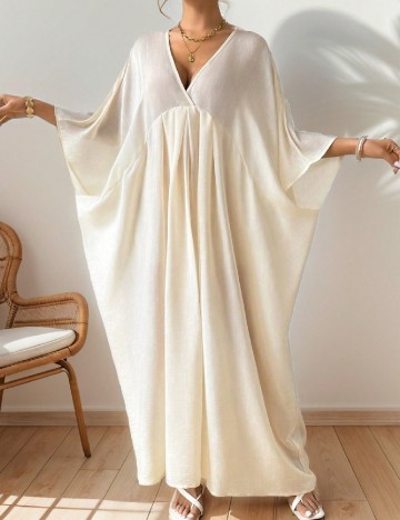Rochie lunga SHEIN, crem