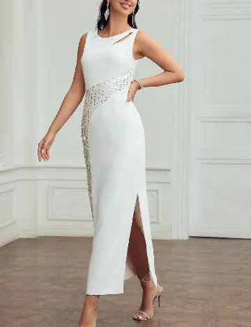 Rochie lunga SHEIN, alb Alb