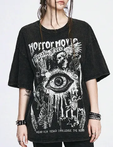 Tricou Romwe, negru Negru