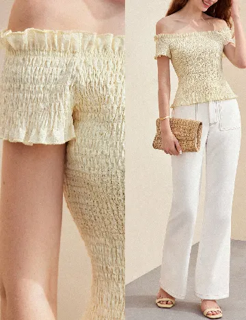 Bluza MOTF, ecru Alb