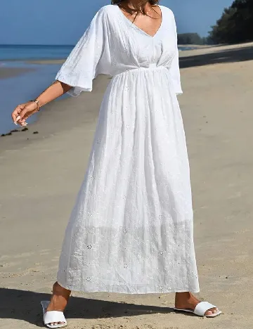 Rochie lunga SHEIN, alb Alb