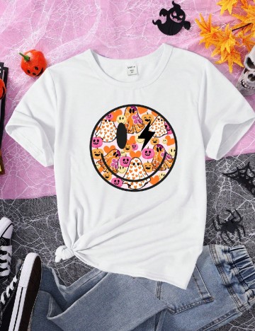 Tricou Shein Kids, alb