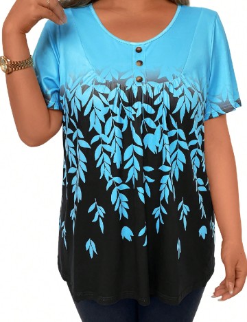 Bluza SHEIN, albastru/negru