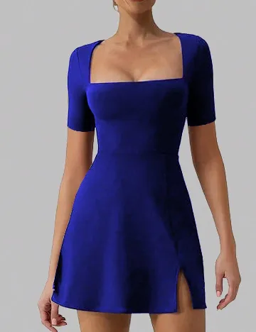Rochie scurta SHEIN, albastru Negru