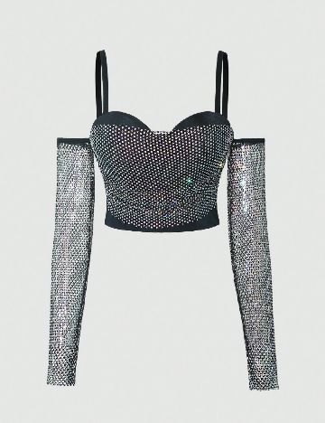 Top SHEIN, negru
