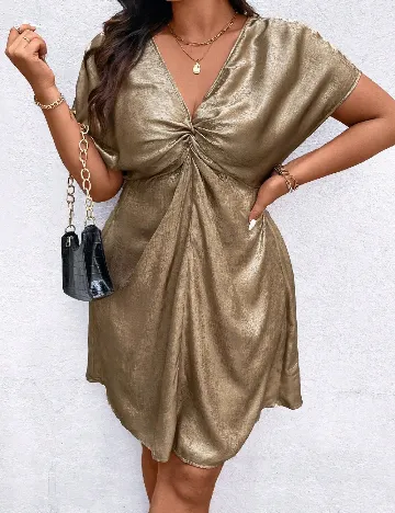 Rochie scurta SHEIN CURVE, galben Galben