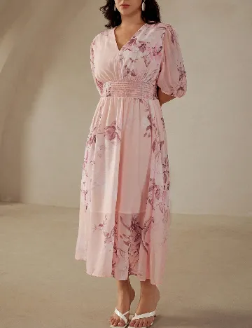 Rochie lunga SHEIN CURVE, roz Roz