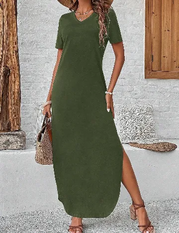 Rochie lunga SHEIN, verde Verde