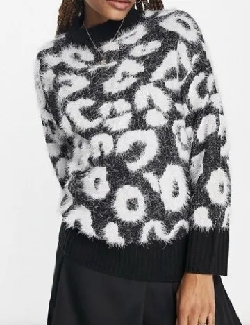 Bluza Wednesday sgirl, alb/negru Negru