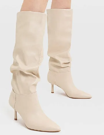 Cizme Stradivarius, crem Crem
